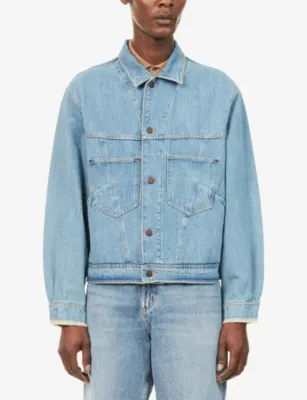 EMPORIO ARMANI Patch-Pocket Collared Denim Jacket detail 3