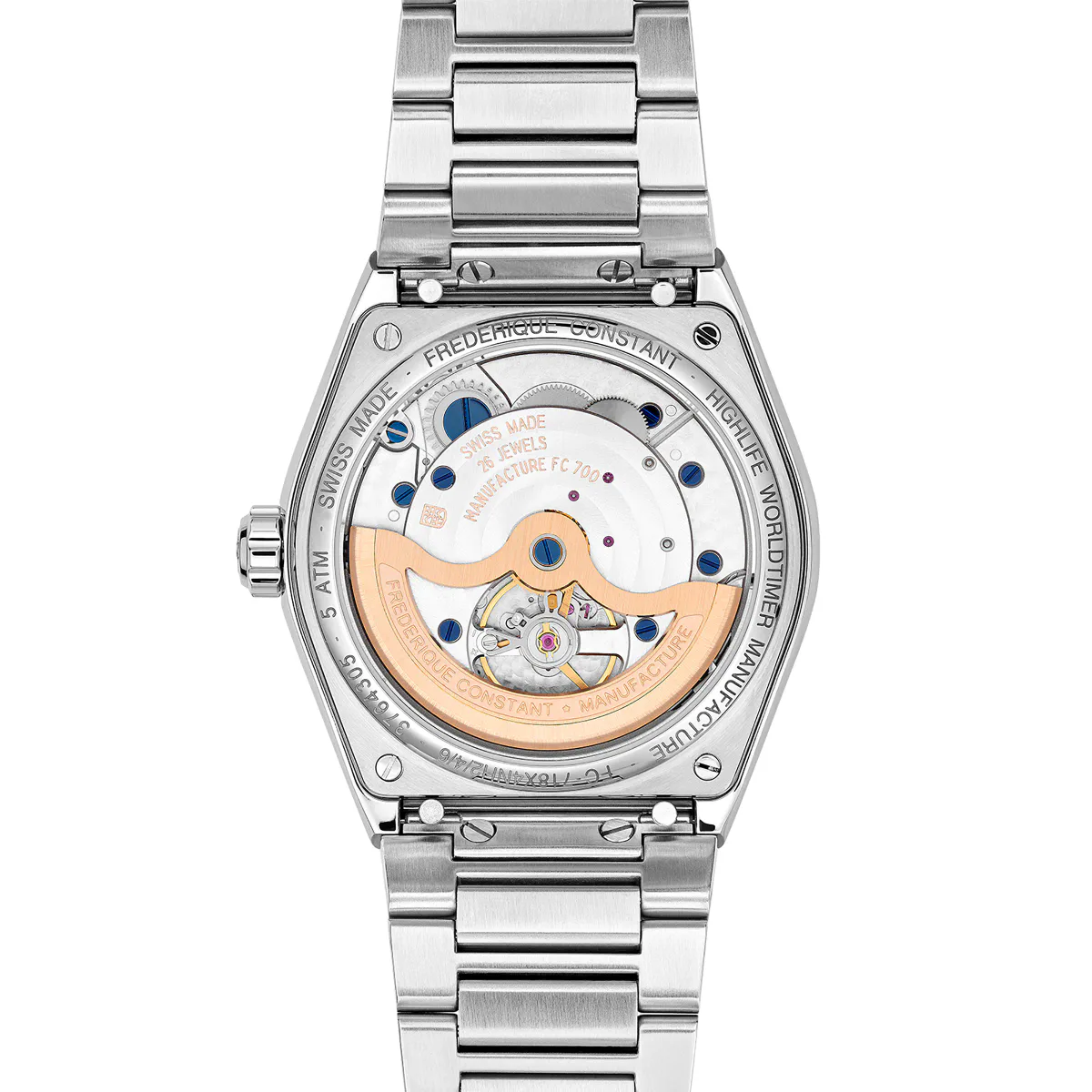 Frederique Constant Highlife Worldtimer Manufacture 41mm in Blue, additional product view 2