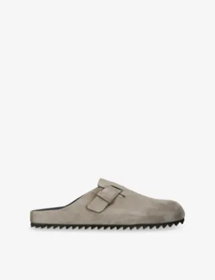 OFFICINE CREATIVE Agorà 012 Suede Mules - EUR 43 / 9 UK MEN in TAUPE – Mens | Casual shoes | Slip on