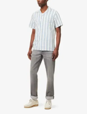 NUDIE JEANS Solid Ollie Straight-Leg Denim Jeans - 31/30 in PALE ASH, additional product view 2