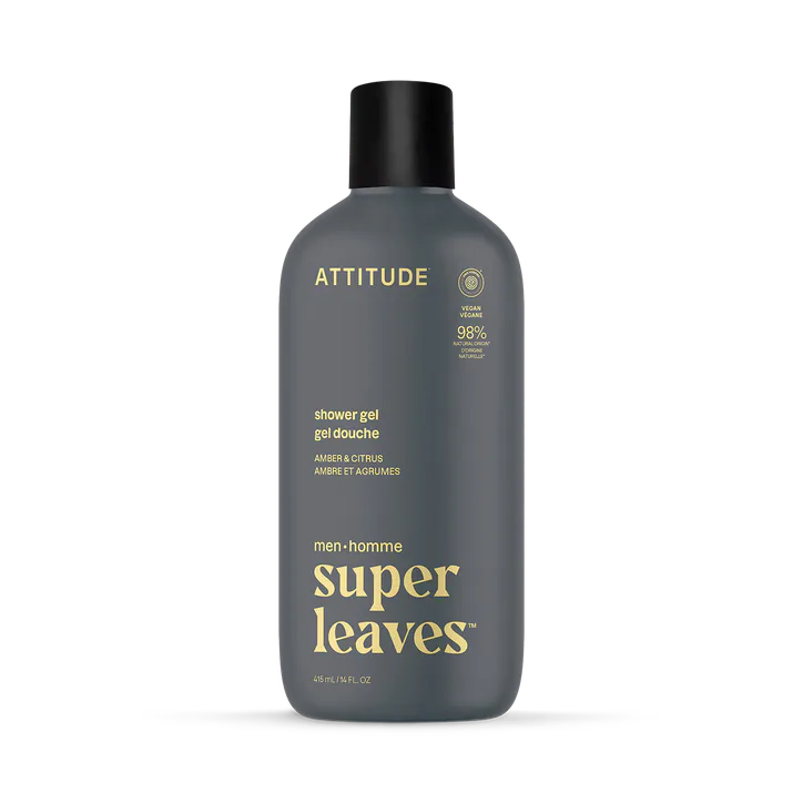 Attitude Men's Shower Gel Amber & Citrus