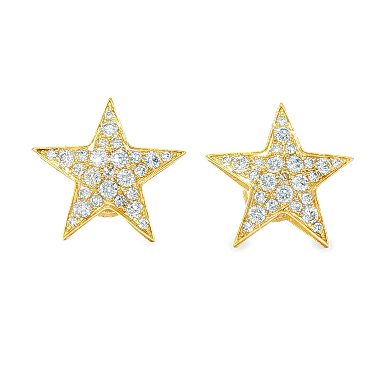 ANNA - CONSCIOUS DIAMONDS Star Diamond Earrings 71055 in Yellow Gold – Earrings