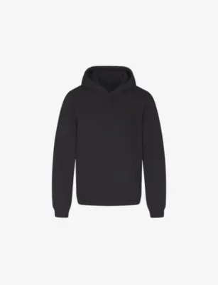 SKIMS Classic lounge cotton-blend jersey hoody - LIGHT HEATHER GREY detail 2
