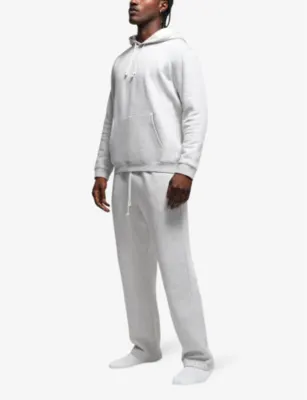SKIMS Classic lounge cotton-blend jersey hoody - LIGHT HEATHER GREY detail 3