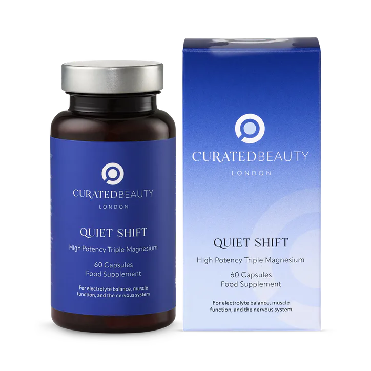 Curated Beauty London QUIET SHIFT High Potency Triple Magnesium, 60 capsules, 2 months supply