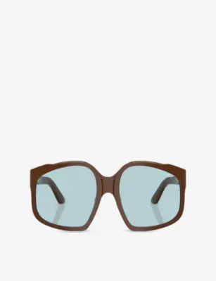 MIU MIU MU A07S Irregular-Frame Acetate Sunglasses