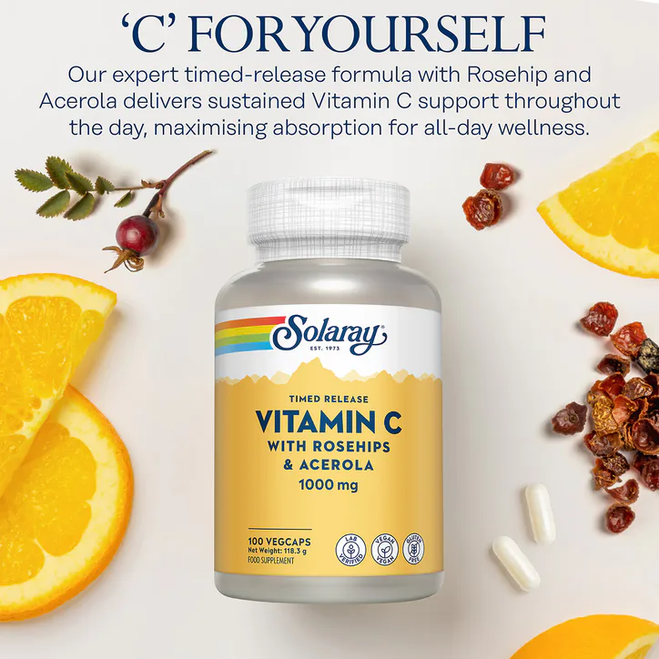 Solaray Vitamin C 1000mg Time Release Formula 100 Capsules detail 3