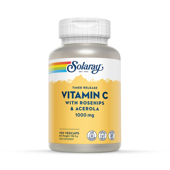 Solaray Vitamin C 1000mg Time Release Formula 100 Capsules