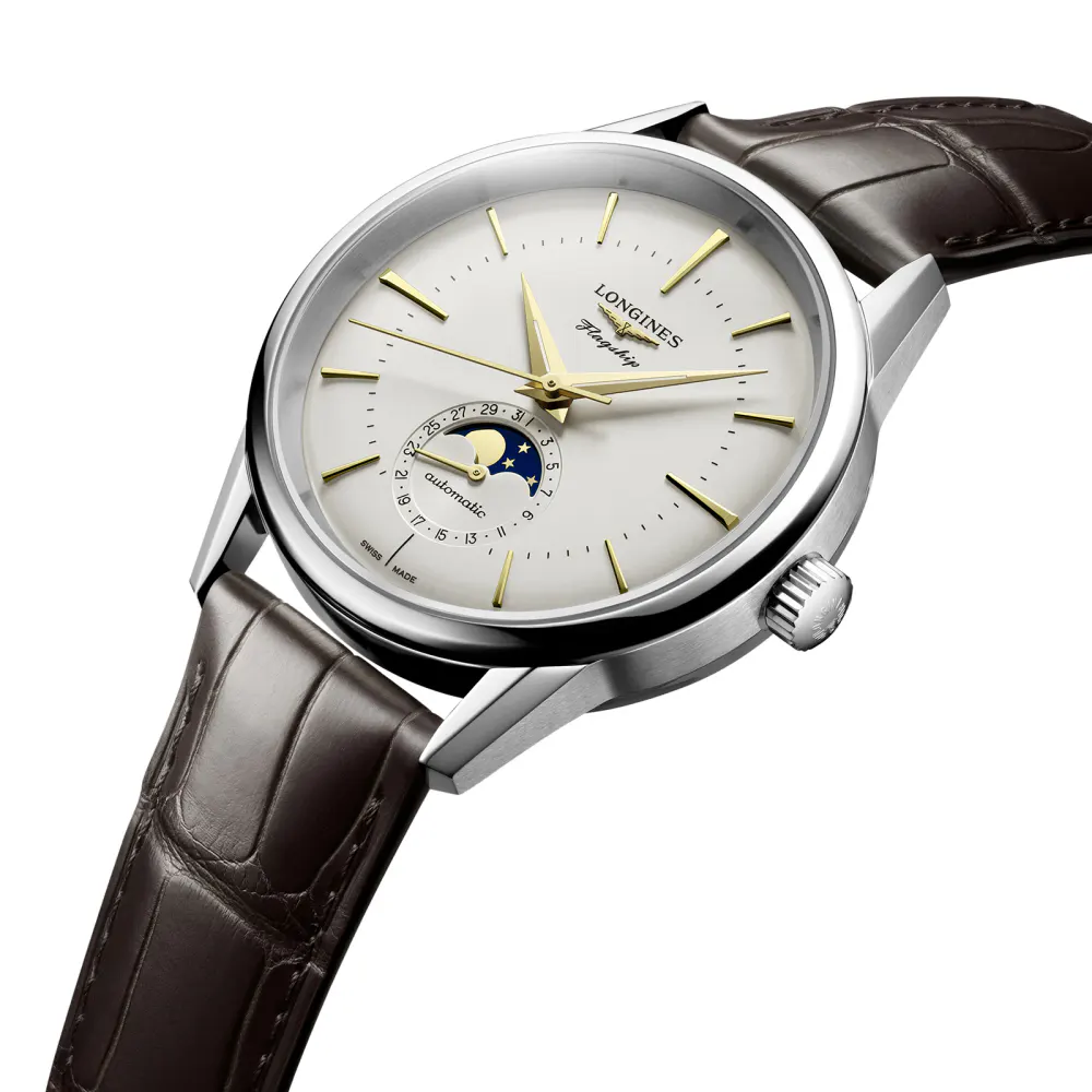 Longines Flagship Elegant 38.5mm Mens Watch Silver in Silver, additional product view 3