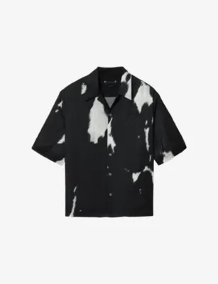 ALLSAINTS Templar Graphic-Print Short-Sleeve Woven Shirt