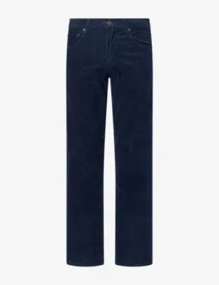 CITIZENS OF HUMANITY Elijah Straight-Leg Stretch-Cotton Corduroy Trousers - Camel (dk Brown) detail 2