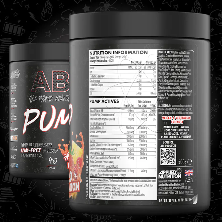 Applied Nutrition ABE Pump Pre Workout Powder Red Hawaiian 500g, additional product view 2
