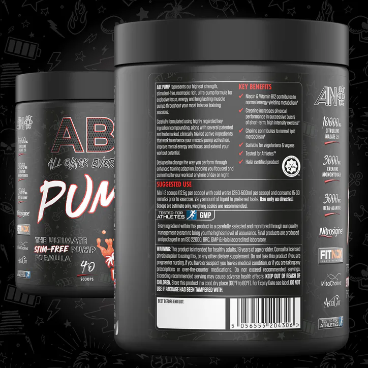 Applied Nutrition ABE Pump Pre Workout Powder Red Hawaiian 500g, additional product view 3