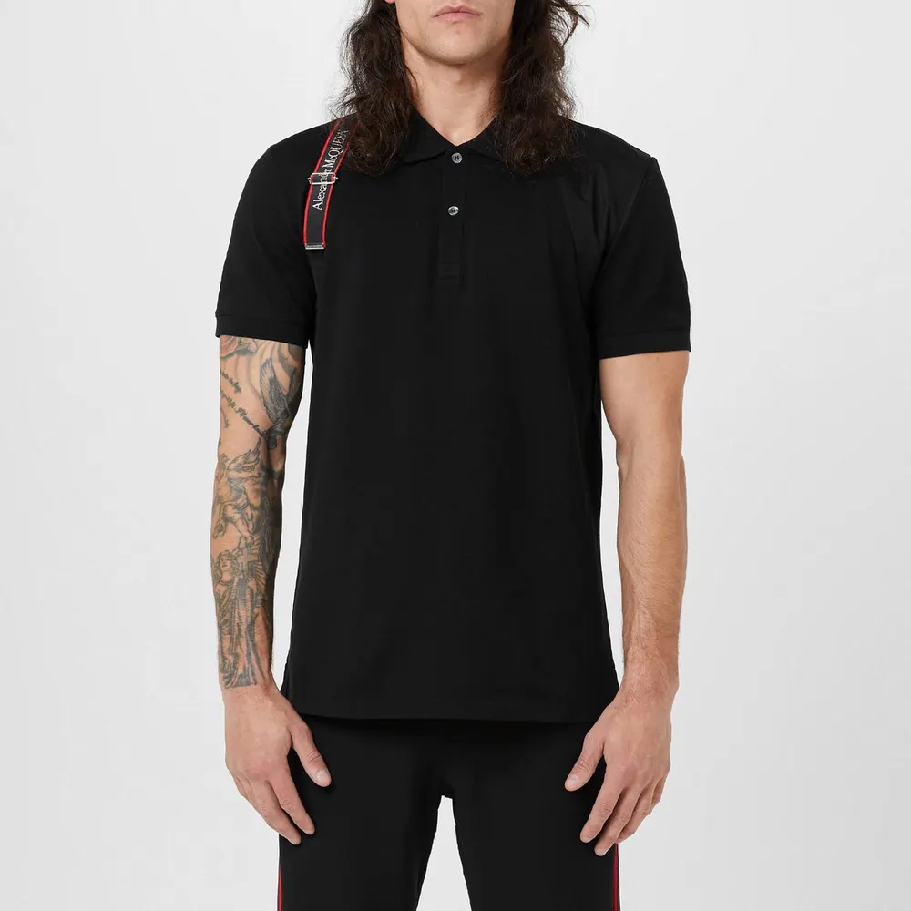 Alexander McQueen Tape Harness Polo Shirt detail 3