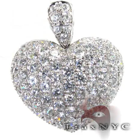 RINA - For Him FACTORY Iced Heart Pendant 4596 in Rose Gold – Pendant
