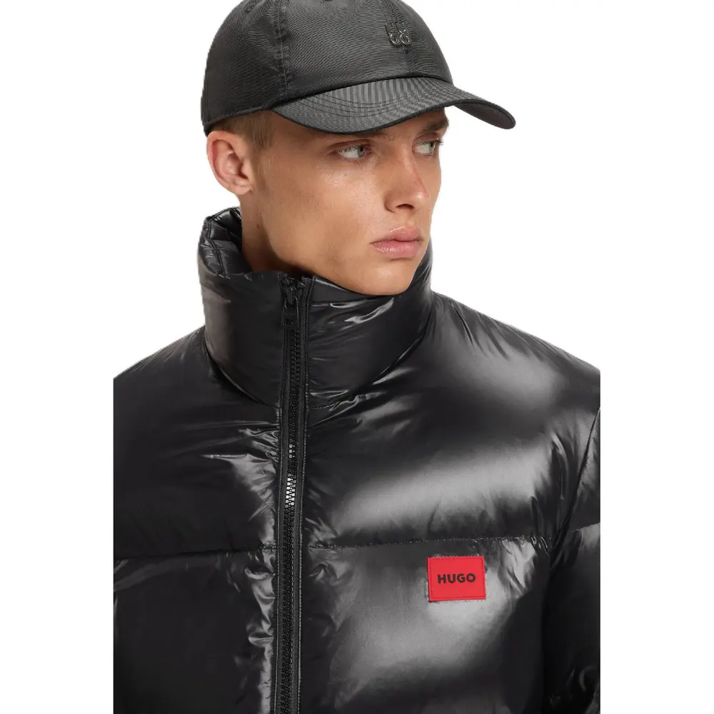 Hugo Men's Magnus In Overcoat in Black, additional product view 3