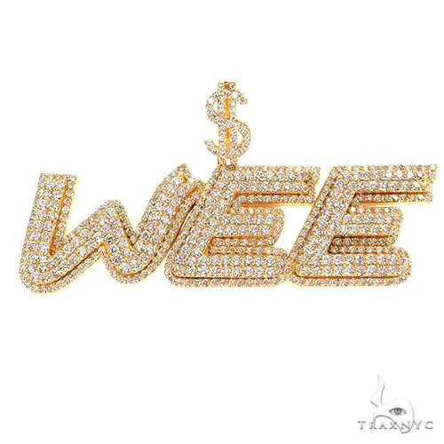 RINA - For Him CUSTOM Custom Made Diamond Name Pendant 68850 in Rose Gold – Pendant