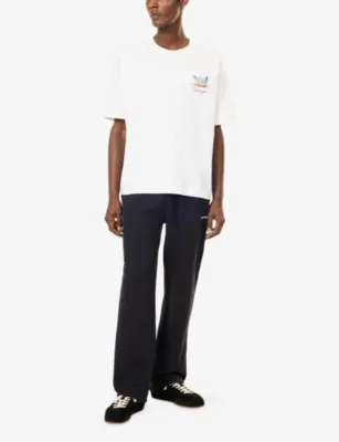 THE COUTURE CLUB Micro Copyright Logo-Print Cotton Jogging Bottoms detail 2