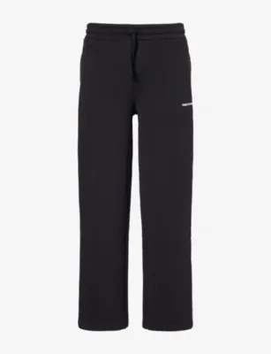 THE COUTURE CLUB Micro Copyright Logo-Print Cotton Jogging Bottoms