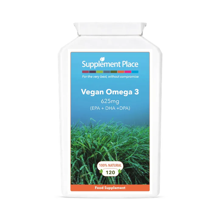 Supplement Place Vegan Omega 3 625mg | EPA+DHA+EPA | 120 Capsules