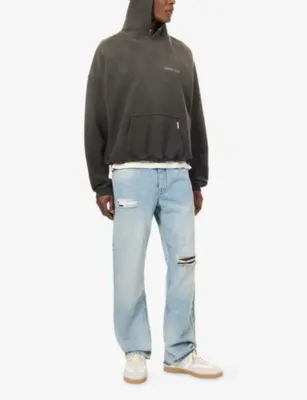 REPRESENT Brand-Print Relaxed-Fit Cotton Hoody detail 2
