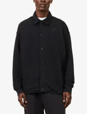 GYMSHARK Power Coach Logo-Print Cotton-Blend Jacket detail 3