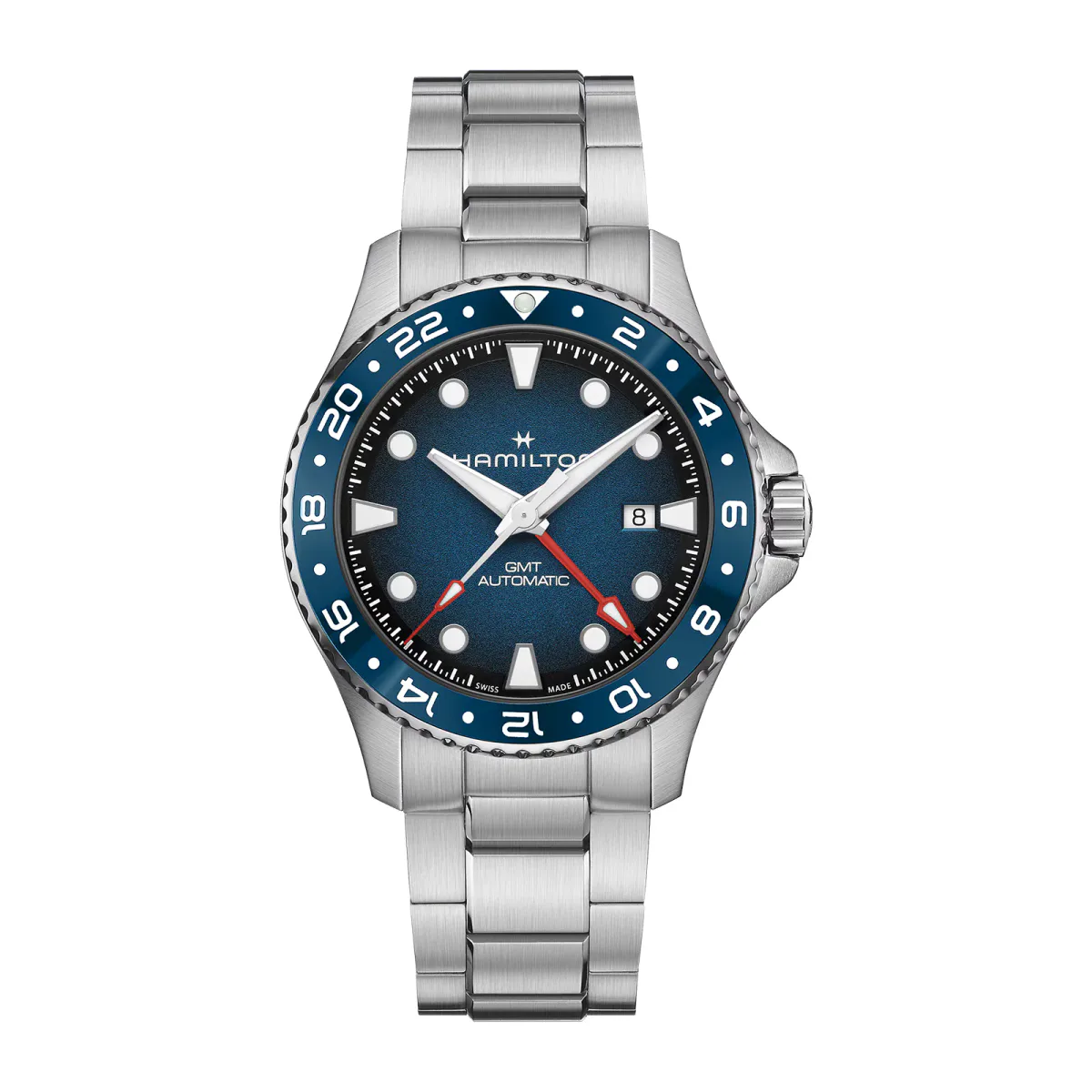 Hamilton Khaki Navy Scuba Automatic GMT 43mm Mens Watch Blue