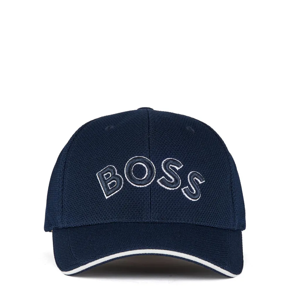 Boss Mens BOSS Embroidered Logo Baseball Cap with Contrast Trim detail 3