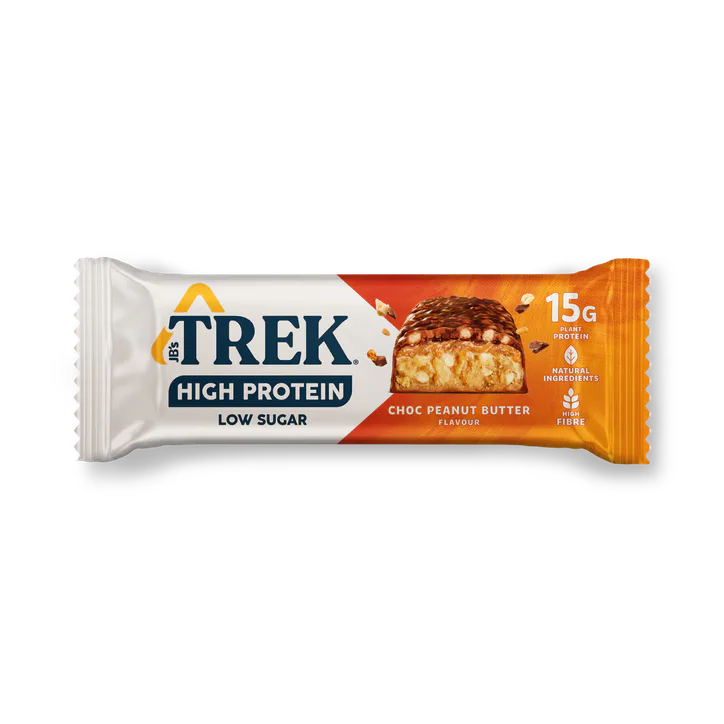 TREK High Protein Low Sugar Choc Peanut Butter Protein Bar 55g