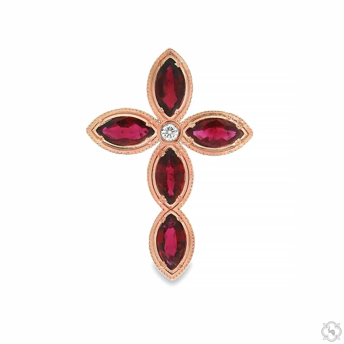 PIA - For Him GEMSTONES Divine Scarlet Marquise Cross 70770 in Rose – Pendant