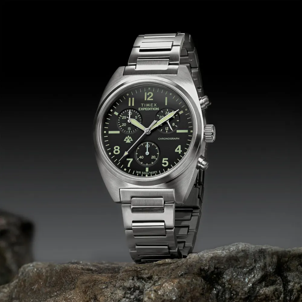 Timex Men's Capstone Quartz Analogue Watch in Silver/Black, additional product view 3