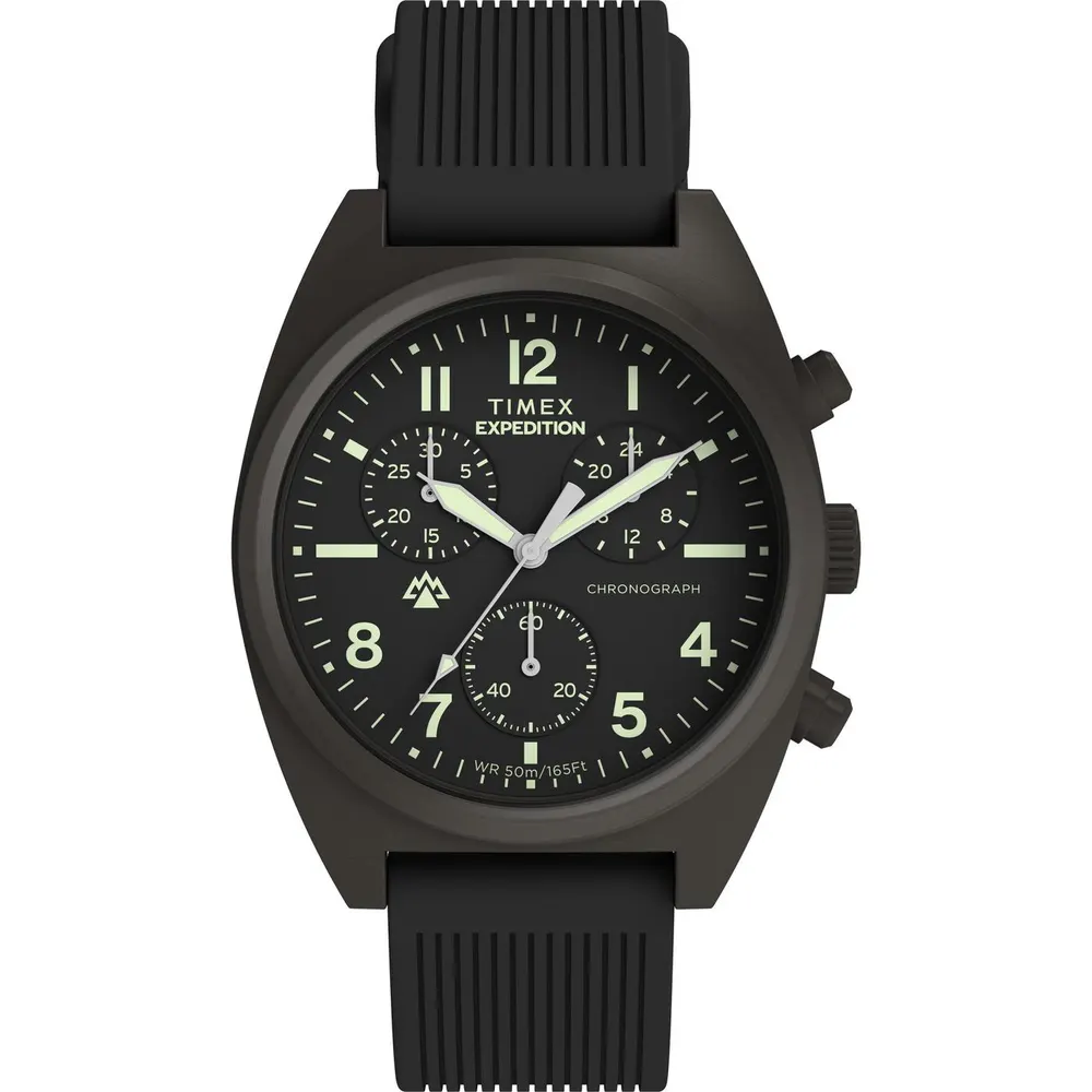 Timex Men's Capstone Quartz Analogue Watch in Black/Gunmetal – Accessories