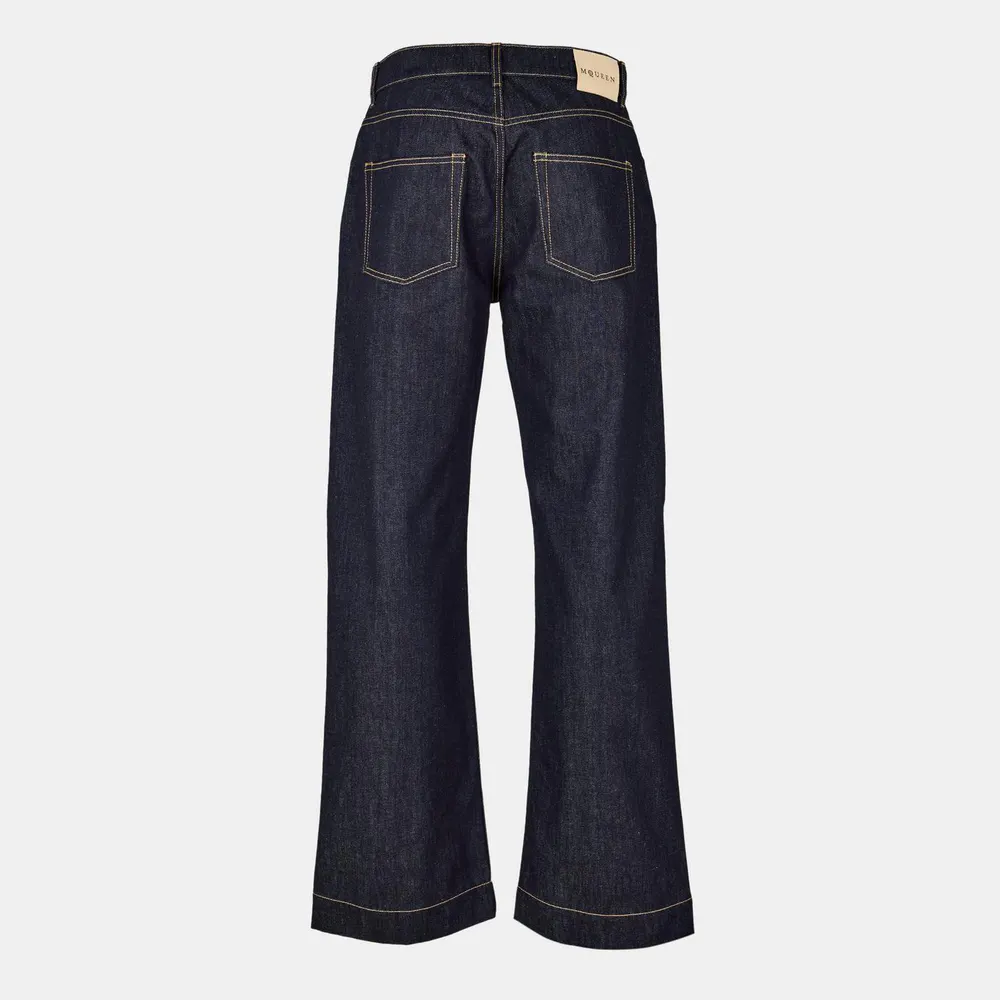 Alexander McQueen Wide Leg Denim Jeans detail 2
