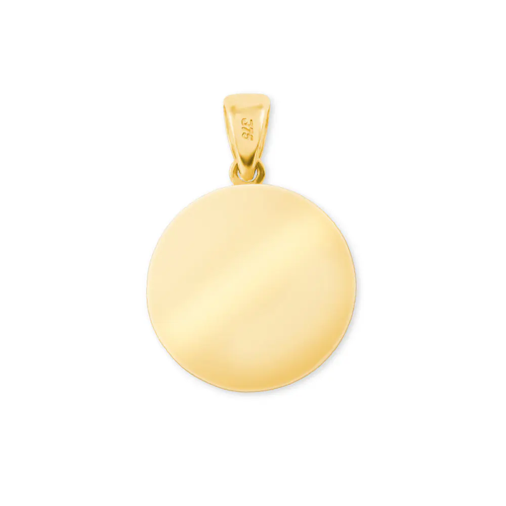 AMOR 9ct Yellow Gold Gemini Zodiac Pendant detail 3