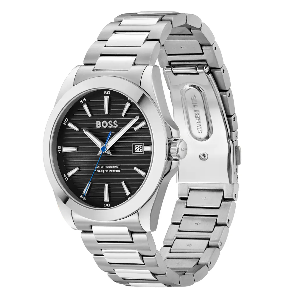 BOSS Strike 41mm Mens Watch Black in Black, additional product view 2