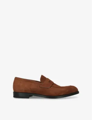 ZEGNA Classic Suede Penny Loafers - EUR 44 / 10 UK MEN in Brown – Mens | Loafers