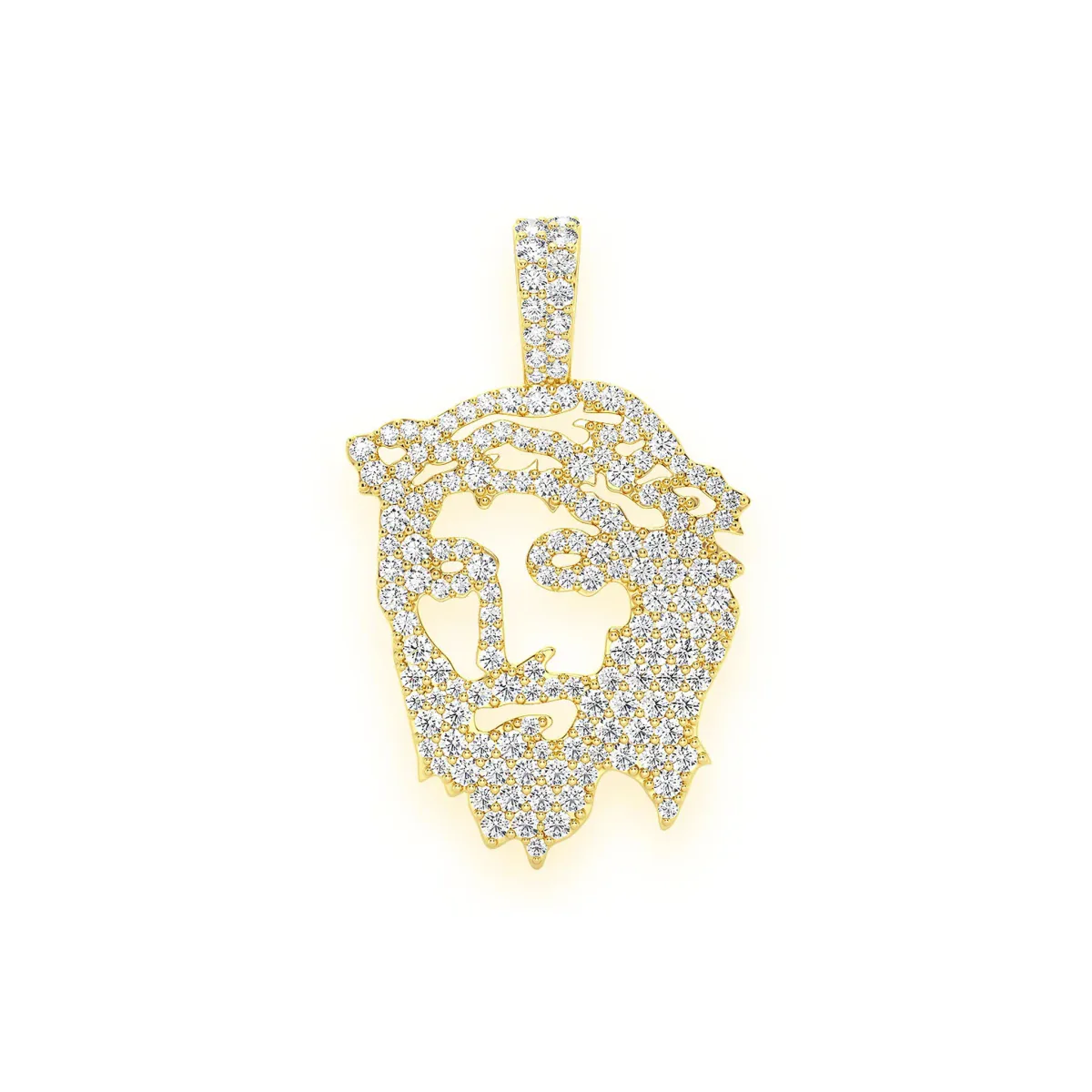 For Him Jesus Silhouette Diamond Pendant in 1.25ctw / Rose Gold / Natural Diamond – Pendant