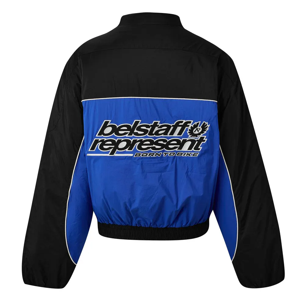 Represent X Belstaff Men's Bomber Jacket in Black/Blue, additional product view 2