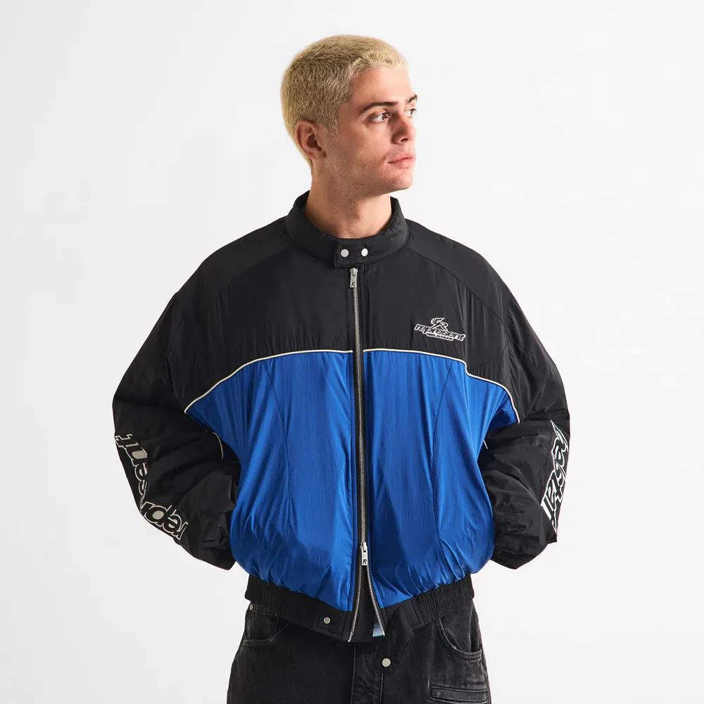 Represent X Belstaff Men's Bomber Jacket in Black/Blue, additional product view 3