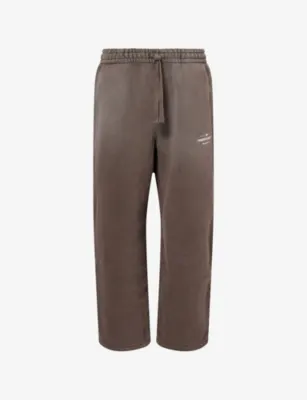 THE COUTURE CLUB Spray-Wash Logo-Print Cotton Jogging Bottoms