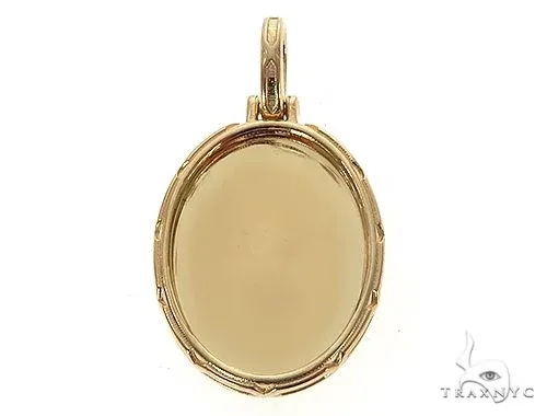 RINA - For Him FACTORY 18K Yellow Gold Oval Special Edition Photo Pendant Engraved Frame 65313 in Rose Gold – Pendant