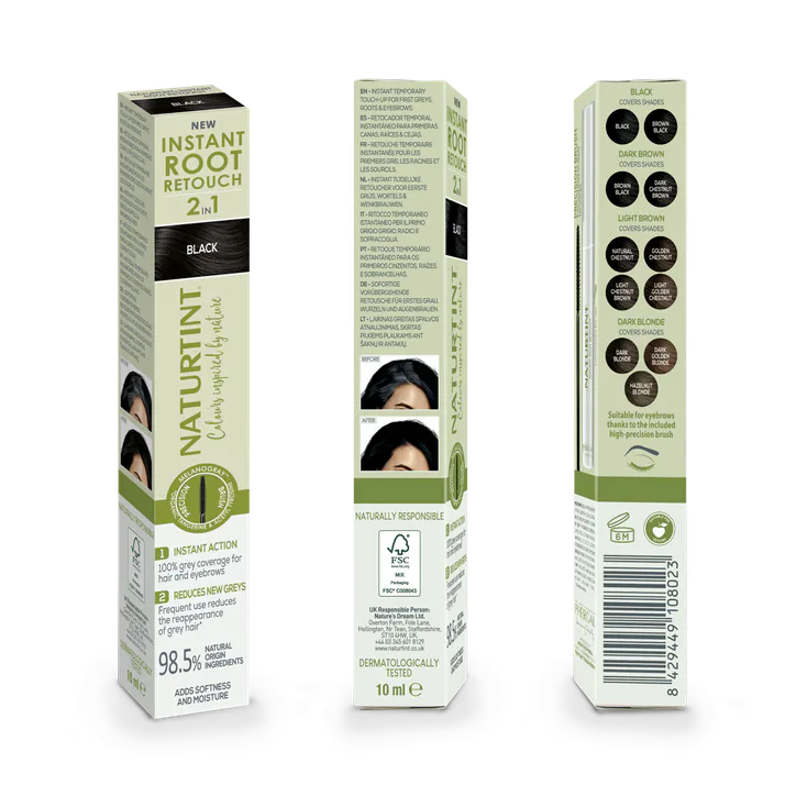 Naturtint 2In1 Instant Root Retouch Black 10ml detail 2