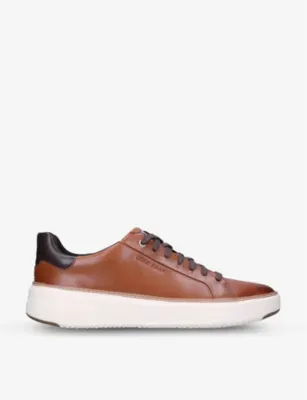 COLE HAAN GrandPrø Topspin leather trainers - EUR 44 / 10 UK MEN in TAN COMB – Mens | Trainers | Lace up trainers