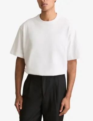 REISS Tate Relaxed-Fit Short-Sleeve Cotton T-Shirt detail 3