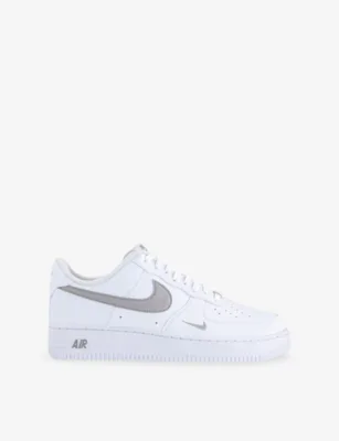 For Him Air Force 1 Leather Trainers - EUR 45 / 11 UK MEN in WHITE COLLEGE GREY – Mens | Trainers | Lace up trainers