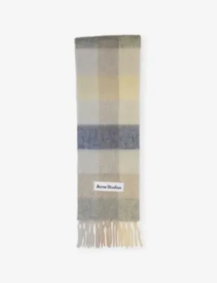 ACNE STUDIOS Vally checked wool-blend scarf