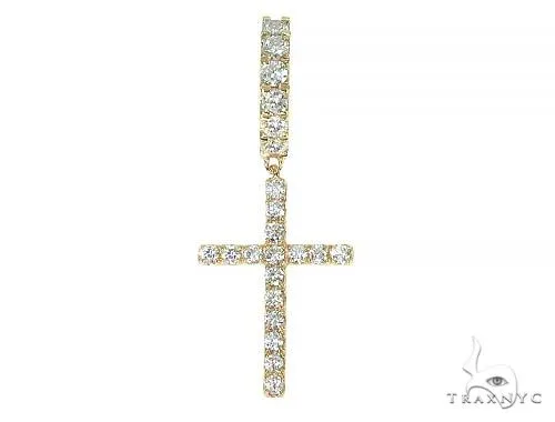 RINA - SUNNY 2 14K Gold Diamond Single Cross Earrings 66197 in Rose Gold – Earrings