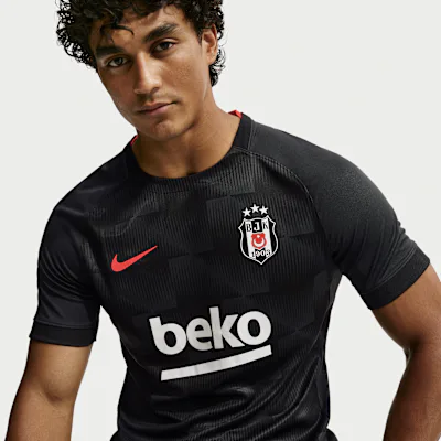 Nike Beşiktaş J.K. 2026/27 Third Men's Nike Dri-FIT Football Replica Shirt - Black/Off-Noir/Bright Crimson/Bright Crimson