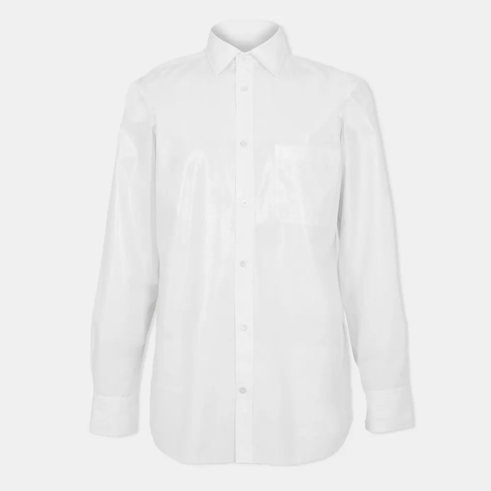 Maison Margiela Men's Cotton Long Sleeve Oxford Shirt in Off White – Clothing