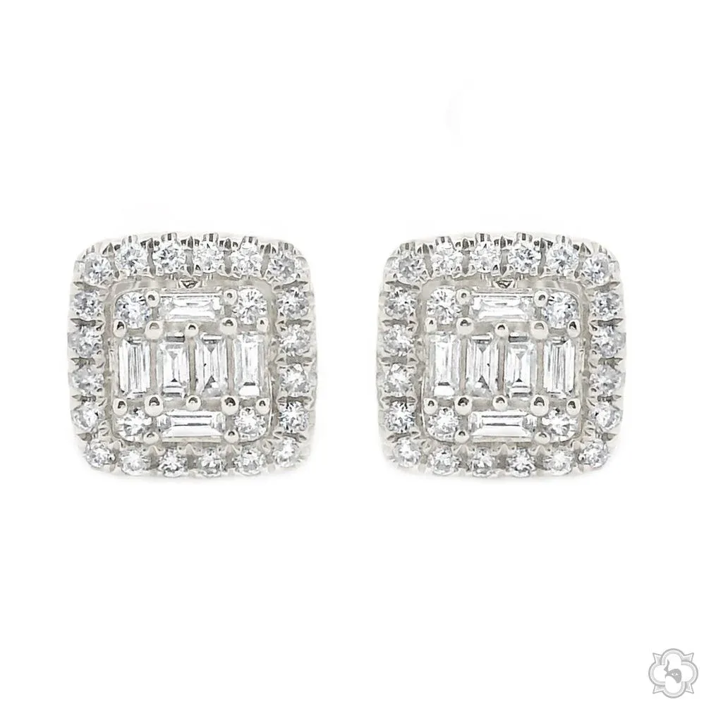 ANNA - UNITED 18K Gold Diamond Earrings 67012 in White Gold – Earrings